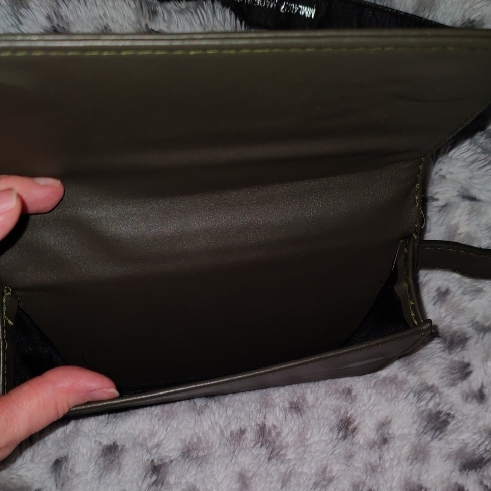 Olive Green Studded Belt Bag Waist Bag Gold Hardware - Picture 6 of 6